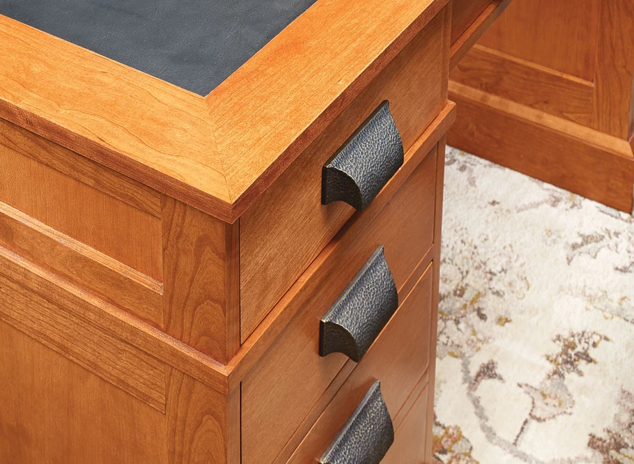 Cherry Pedestal Desk 5 Cherry Pedestal Desk - Image 3