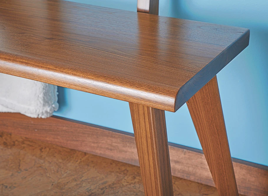 Mid-Century Hall Bench 5 Mid-Century Hall Bench - Image 3