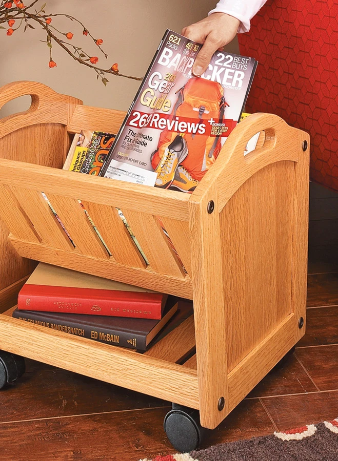 Mobile Magazine Rack 5 Mobile Magazine Rack - Image 3