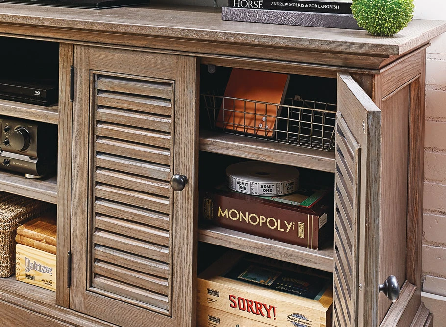 Louvered-Door TV Console 6 Louvered-Door TV Console - Image 4