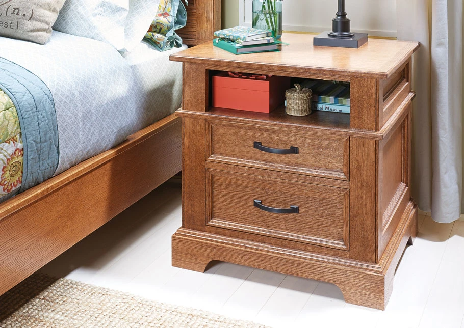 Bedroom Set: Oak Nightstand 6 Bedroom Set: Oak Nightstand - Image 4
