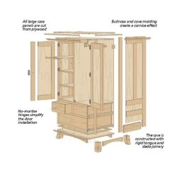 Cherry Armoire -WARCO SHOP diagram 100