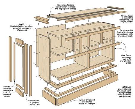 Low Cherry Bookcase 4 Low Cherry Bookcase - Image 2