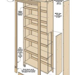 Traditional Oak Bookcase -WARCO SHOP diagram 178