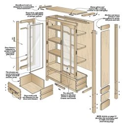 Greene & Greene-Style Bookcase -WARCO SHOP diagram 187