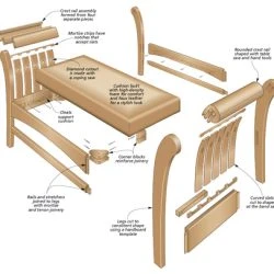 Traditional Empire Bench -WARCO SHOP diagram 190