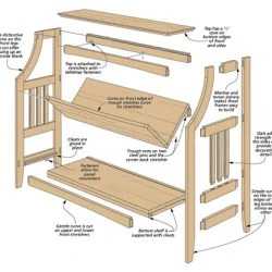 Trough-Style Bookrack -WARCO SHOP diagram 213