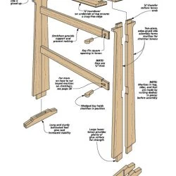 Craftsman-Style Quilt Rack -WARCO SHOP diagram 302