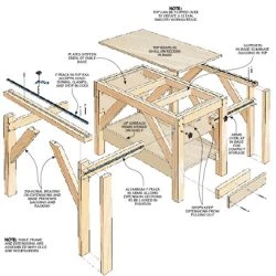 Expandable Shop Worktable -WARCO SHOP diagram 389
