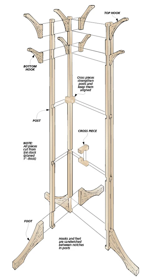 Classic Hall Tree 4 Classic Hall Tree - Image 2