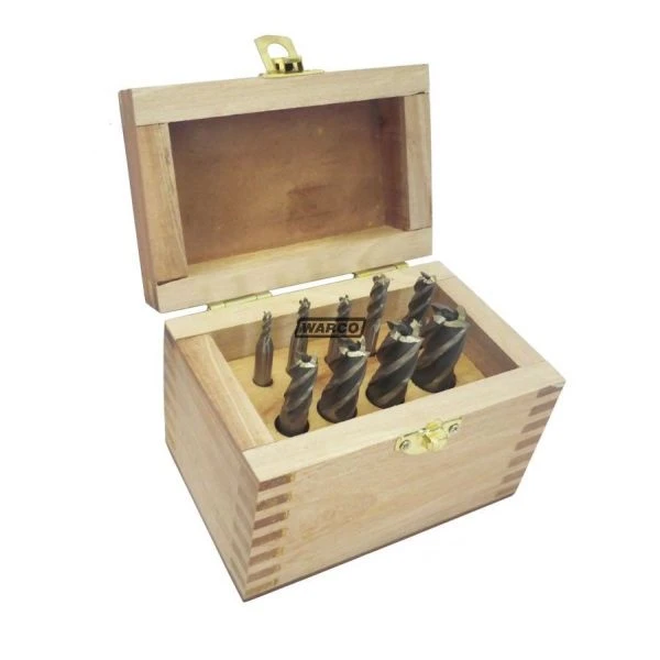 End Mill Threaded Shank Milling Cutters - 9 Piece Set 3 End Mill Threaded Shank Milling Cutters - 9 Piece Set