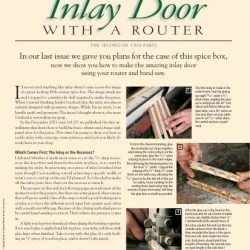 Pennsylvania Spice Box Part II: Inlay Door With A Router