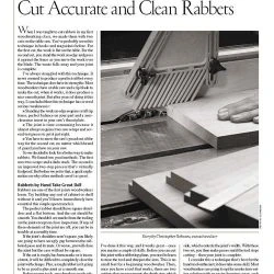 Cut Accurate And Clean Rabbets