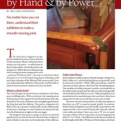 Rule Joints By Hand & Power Article