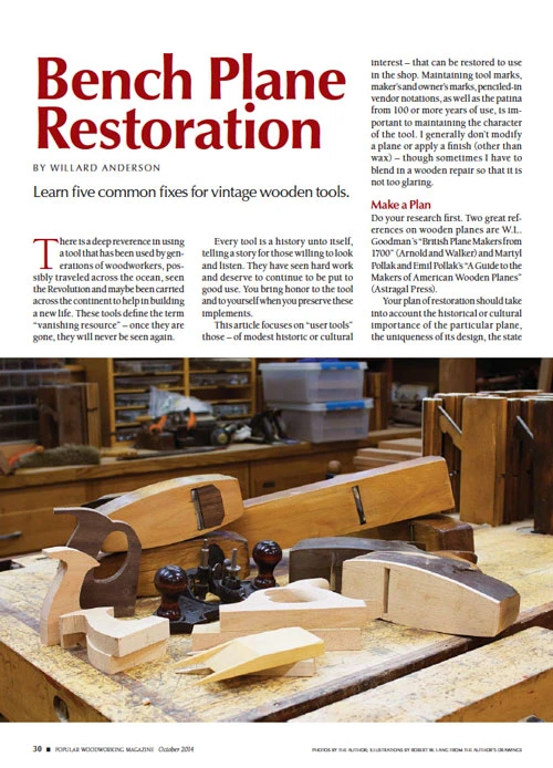 Bench Plane Restoration Guide 3 Bench Plane Restoration Guide