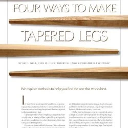 Four Ways To Make Tapered Legs