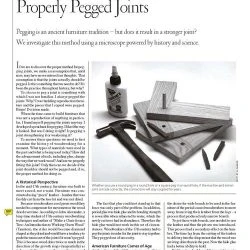Properly Pegged Joints