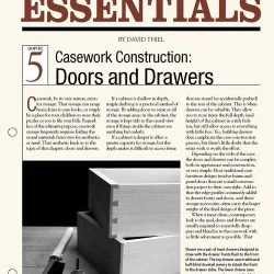 Casework Construction: Doors & Drawers