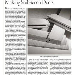 Making Stub-Tenon Doors