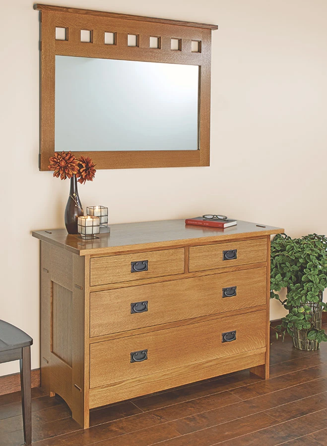Craftsman Dresser & Mirror 3 Craftsman Dresser & Mirror