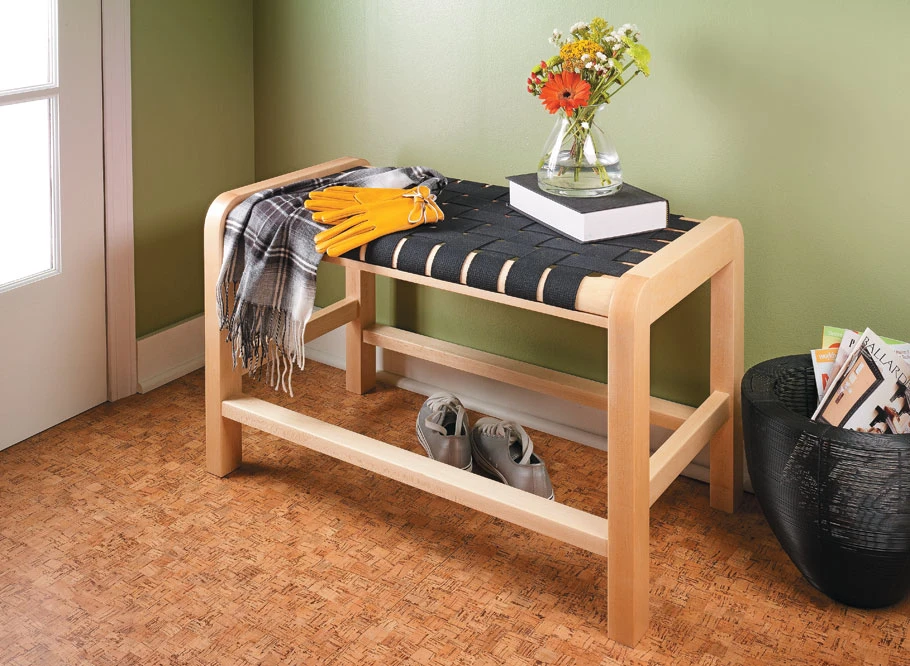 Woven-Seat Bench 3 Woven-Seat Bench