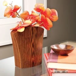 Sculpted Wood Vase