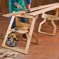 Fold-Flat Sawhorses