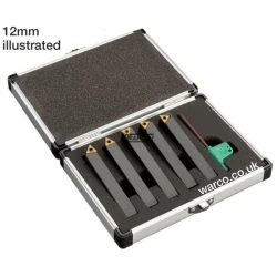 Indexable Lathe Tools - 5 Piece Set 8mm 10mm 12mm 16mm -WARCO SHOP turning tool set 5pc 1