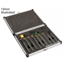 Indexable Lathe Tools - 9 Piece Set 8mm 10mm 12mm -WARCO SHOP turning tool set 9pc 1